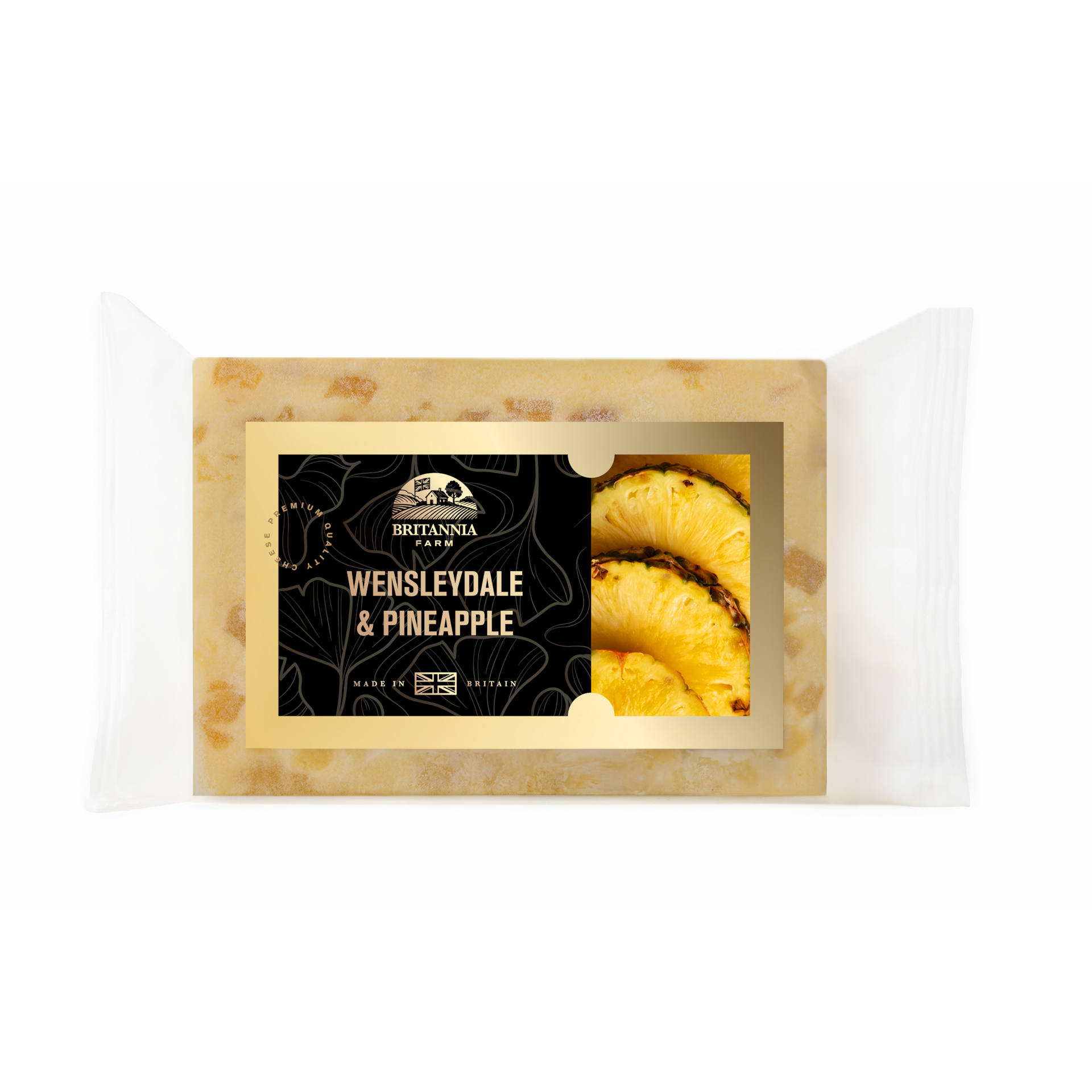Wensleydale & Pineapple cheese with tropical fruit pieces – British blended cheese