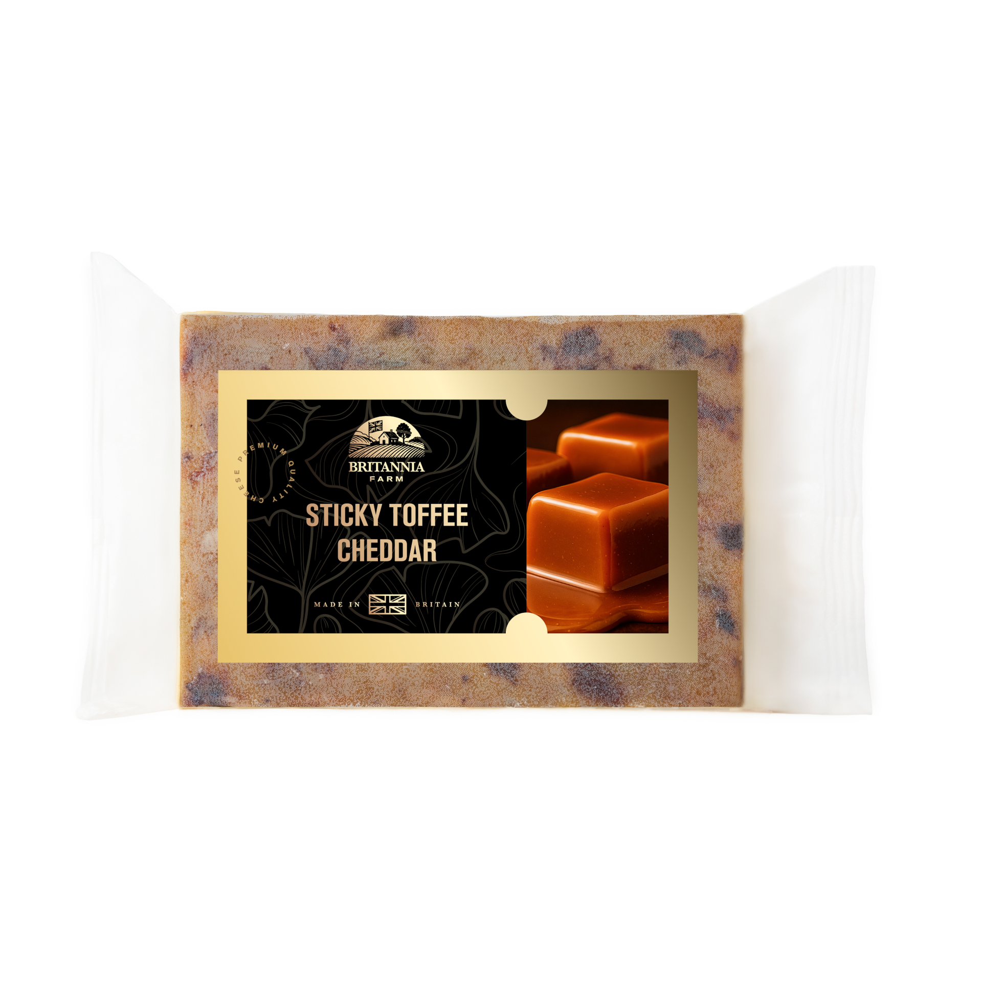Sticky Toffee Cheddar cheese with caramel tones – dessert-style British cheddar